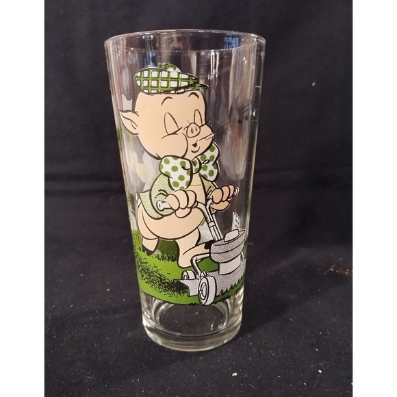 Porky Petunia Pig Vintage 1976 Pepsi Collector Glass Warner Bros Looney Tunes - Picture 1 of 7
